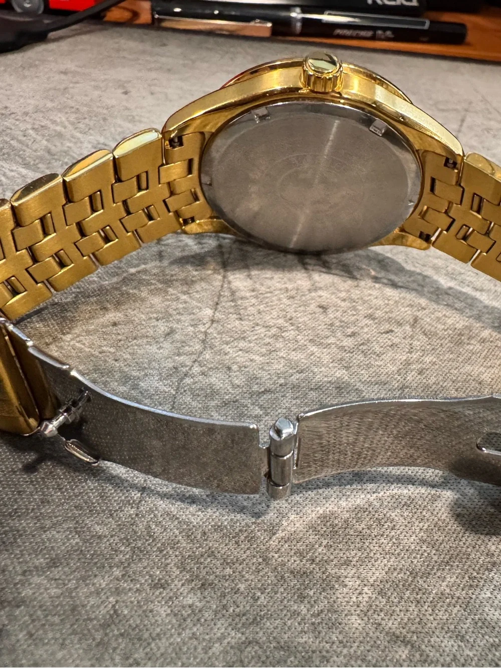 Citizen Gold-Tone Bracelet Watch with Black Dial